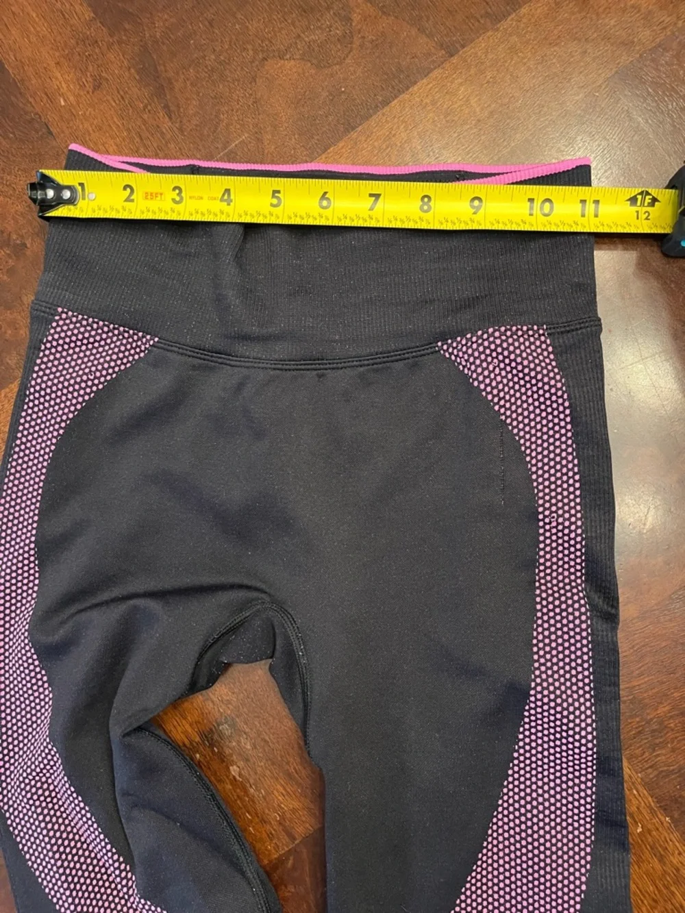 PINK Active Black & Pink Leggings XS Preowned Good Condition - Picture 7 of 9